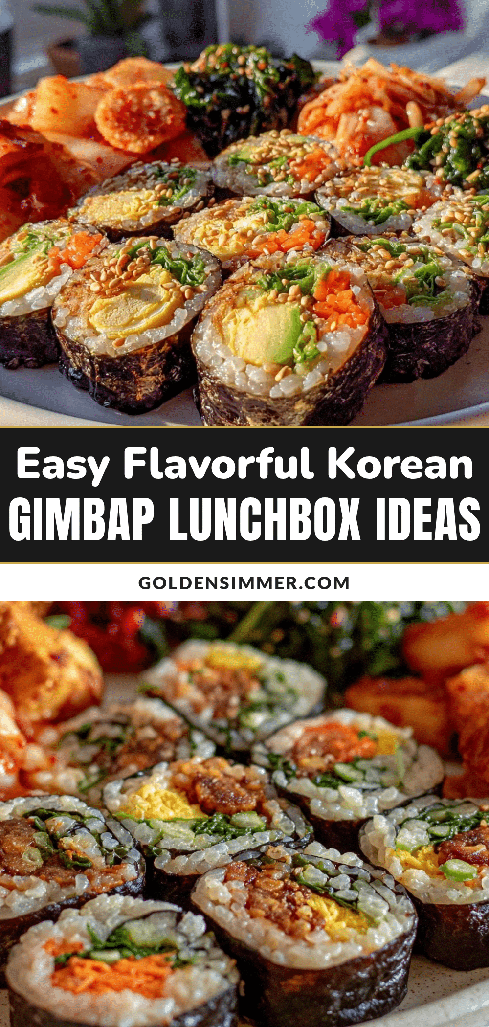 Korean school lunchbox gimbap recipe