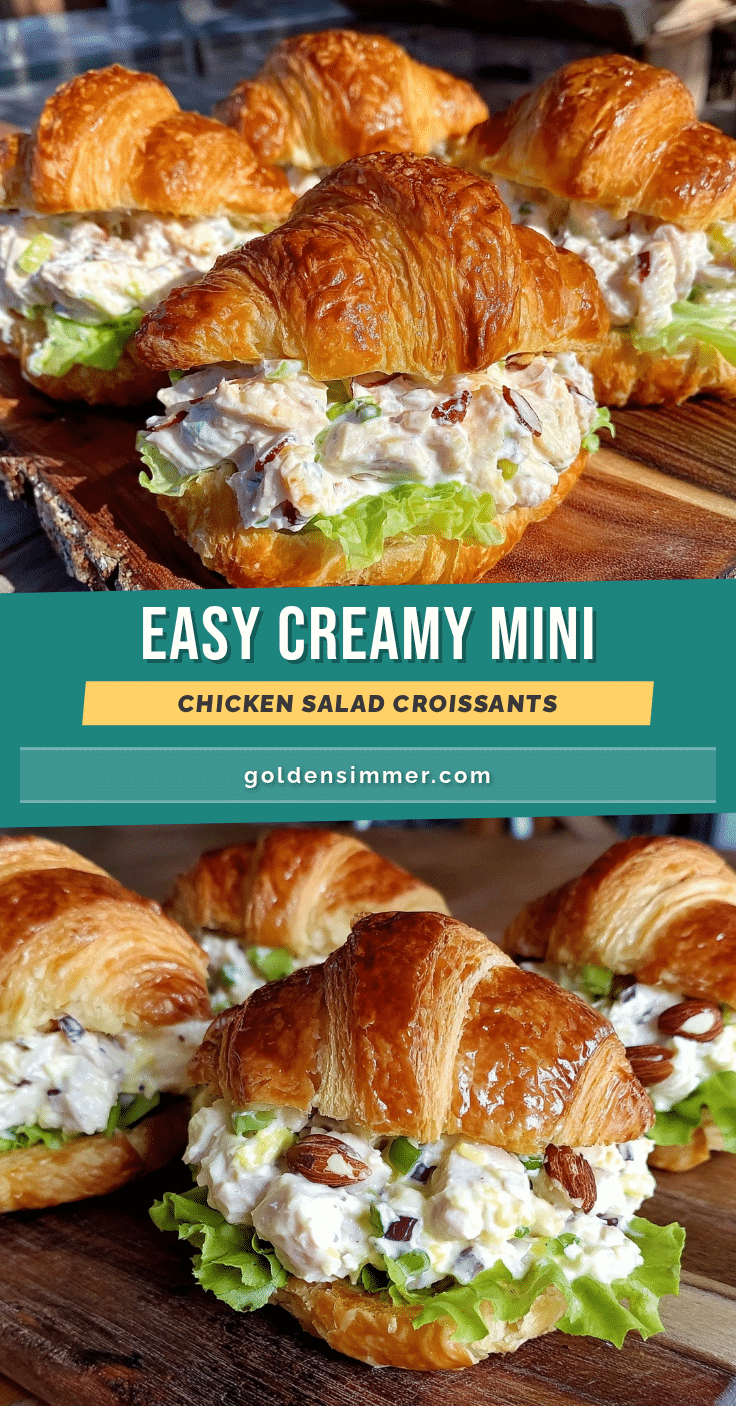 mini chicken salad croissant sandwiches recipe