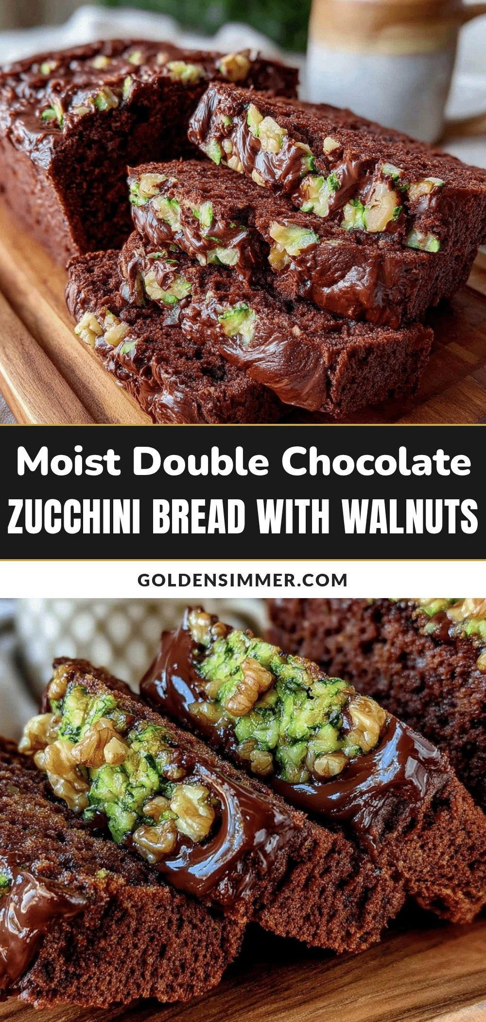 moist double chocolate zucchini bread recipe