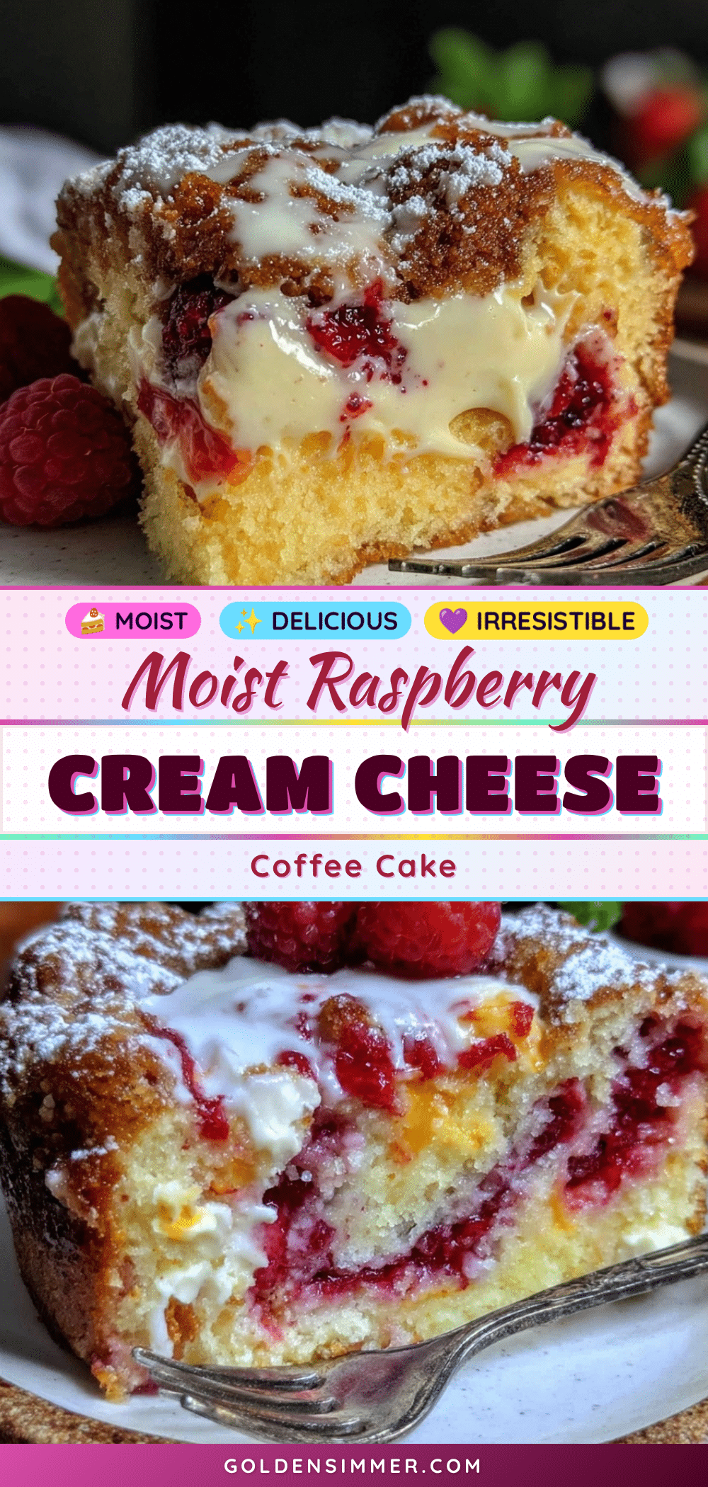 moist raspberry cream cheese coffee cake recipe