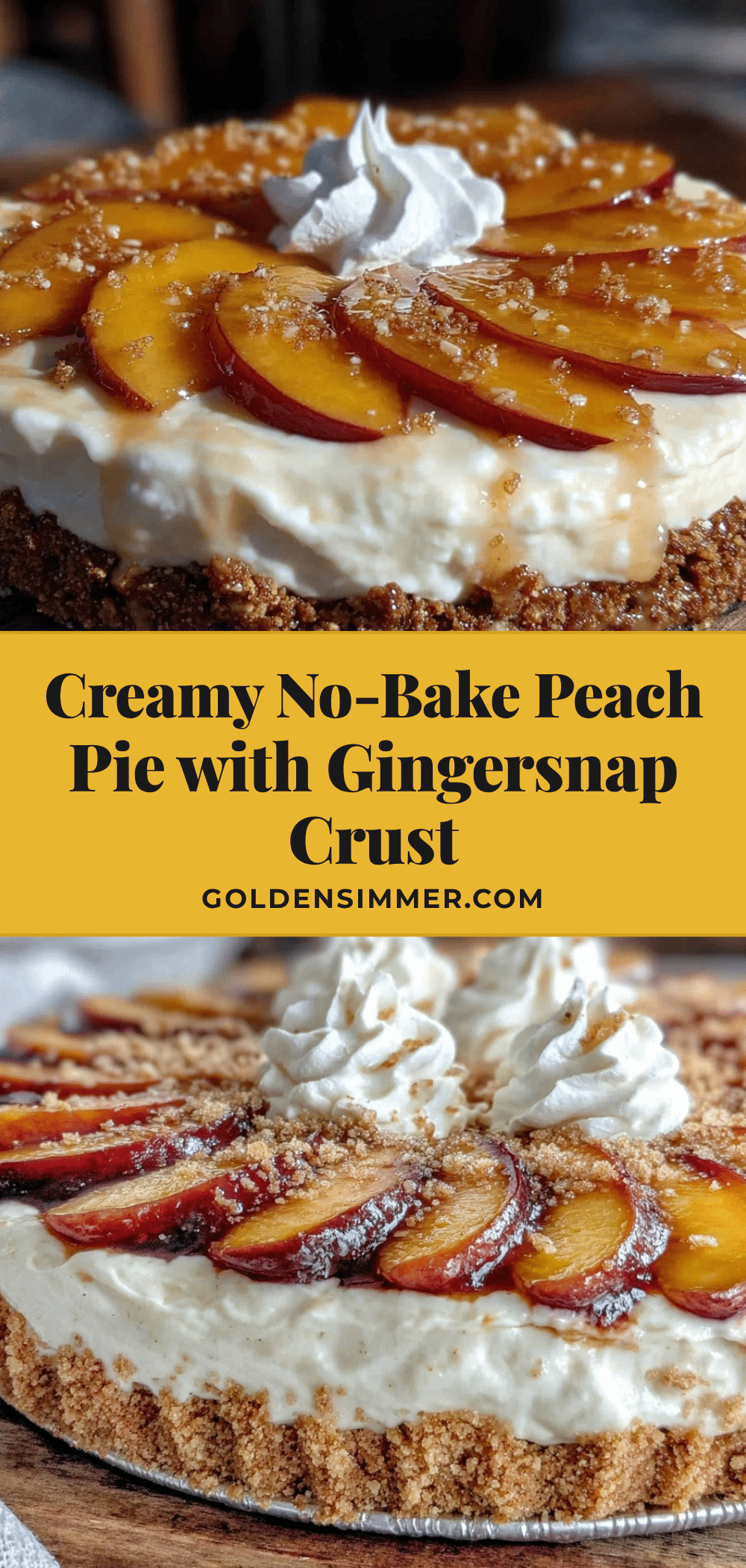 no-bake peach cream pie recipe