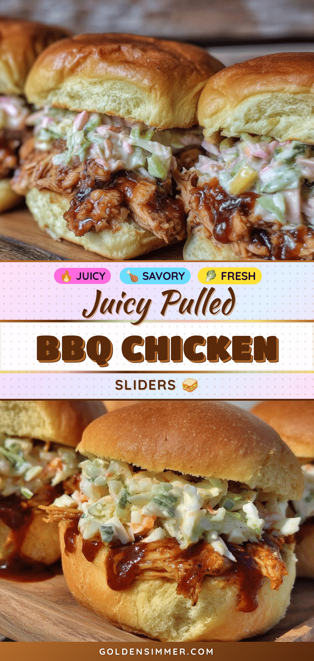 pulled BBQ chicken sliders recipe