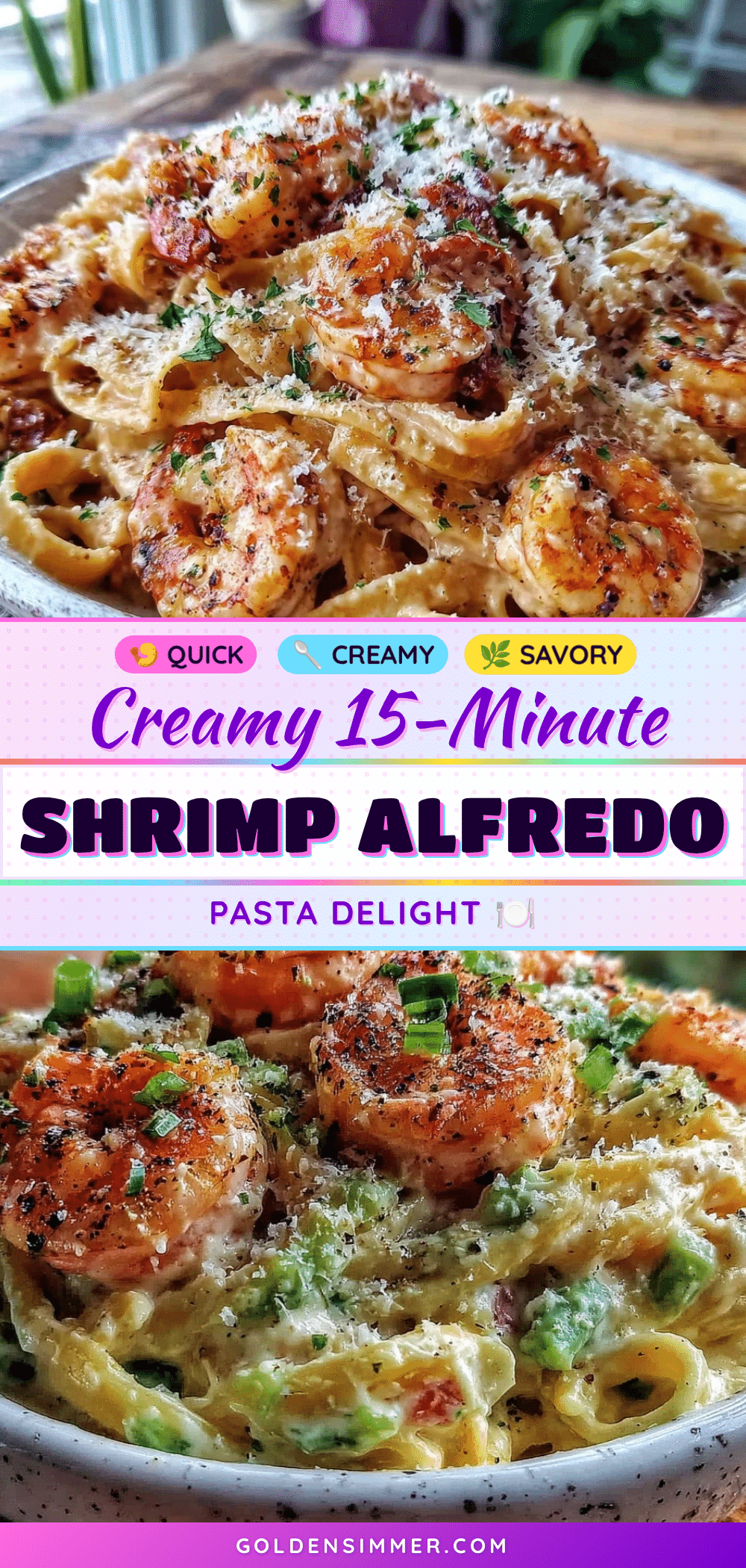 Quick 15-Minute Shrimp Alfredo Pasta recipe