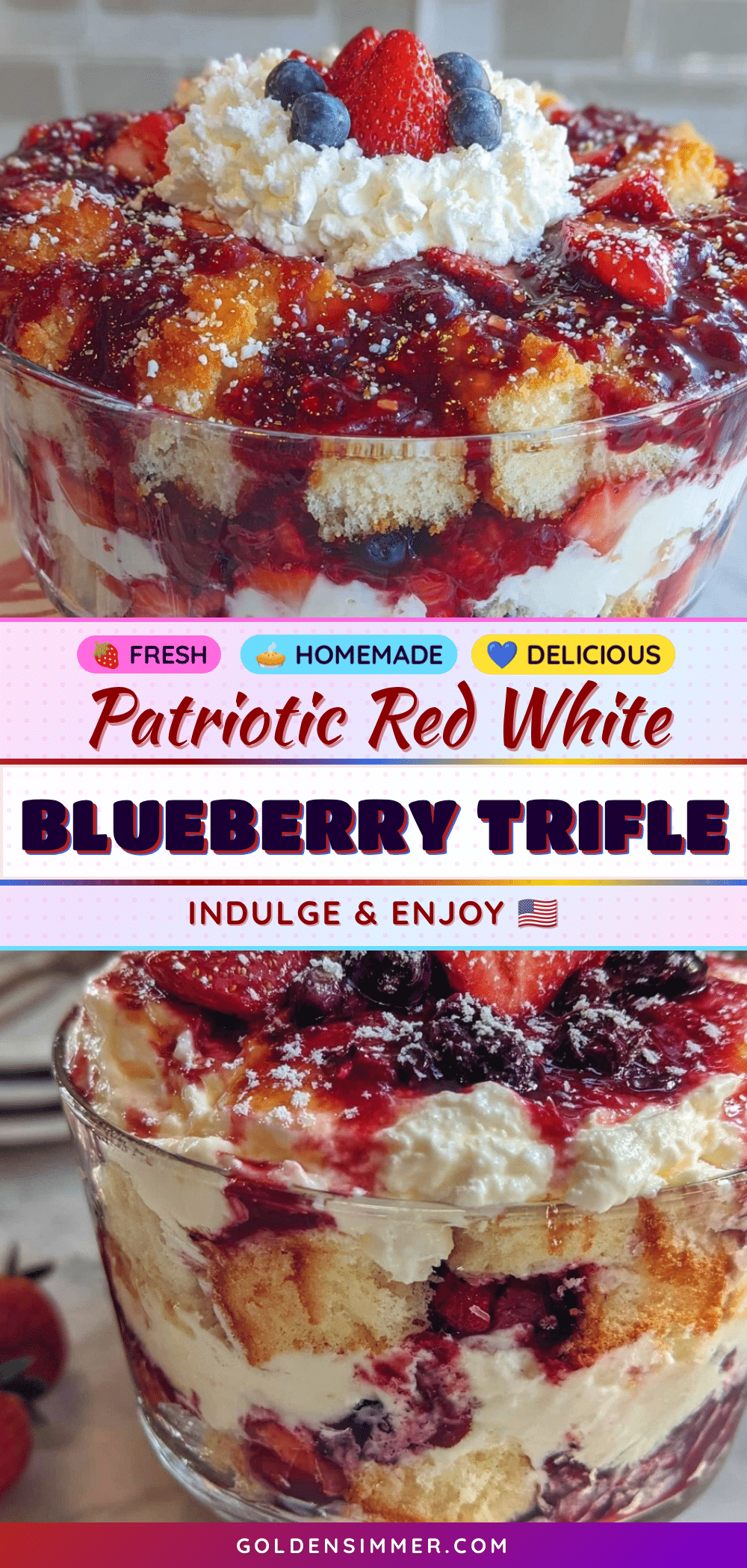 red white and blue berry trifle recipe