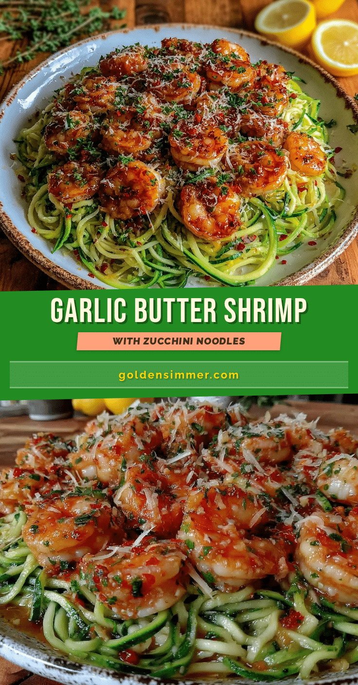 zucchini noodles with garlic butter shrimp scampi recipe