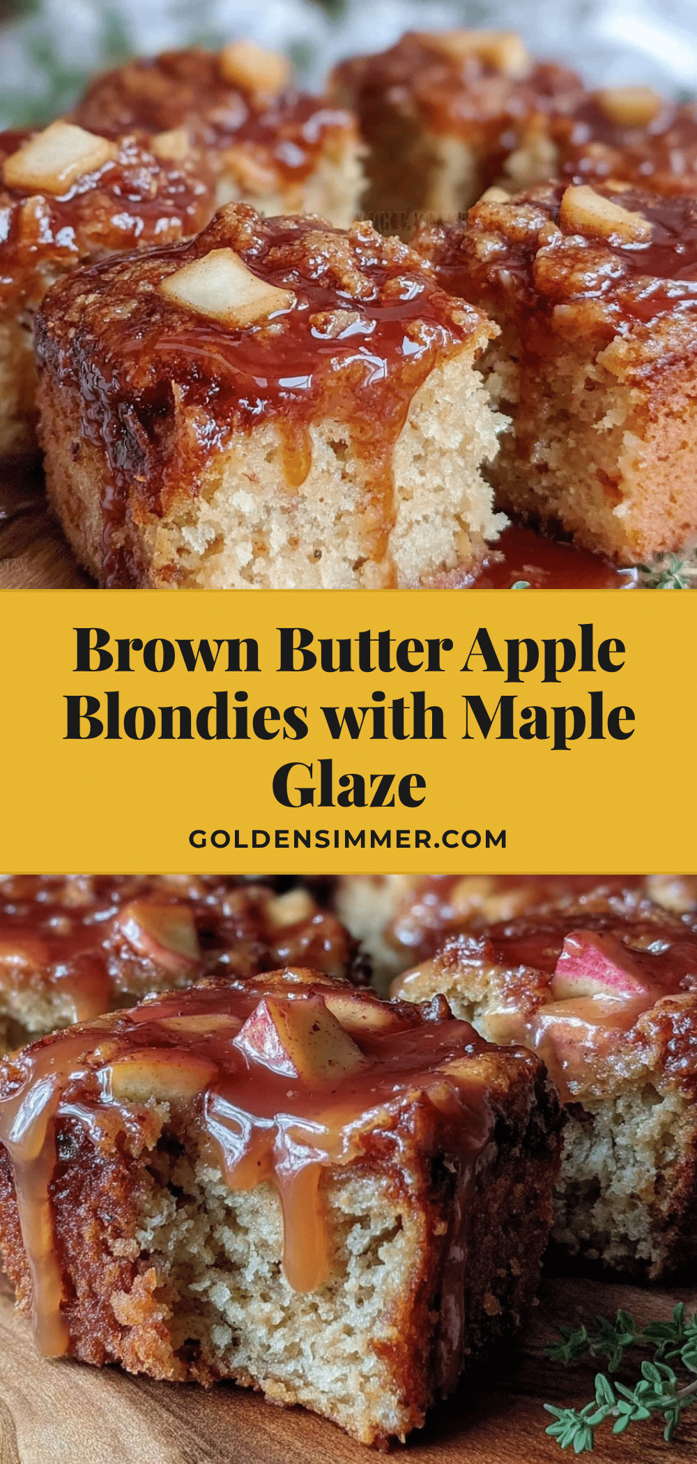 brown butter apple blondies recipe