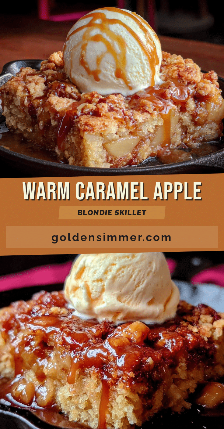 caramel apple blondie skillet recipe recipe