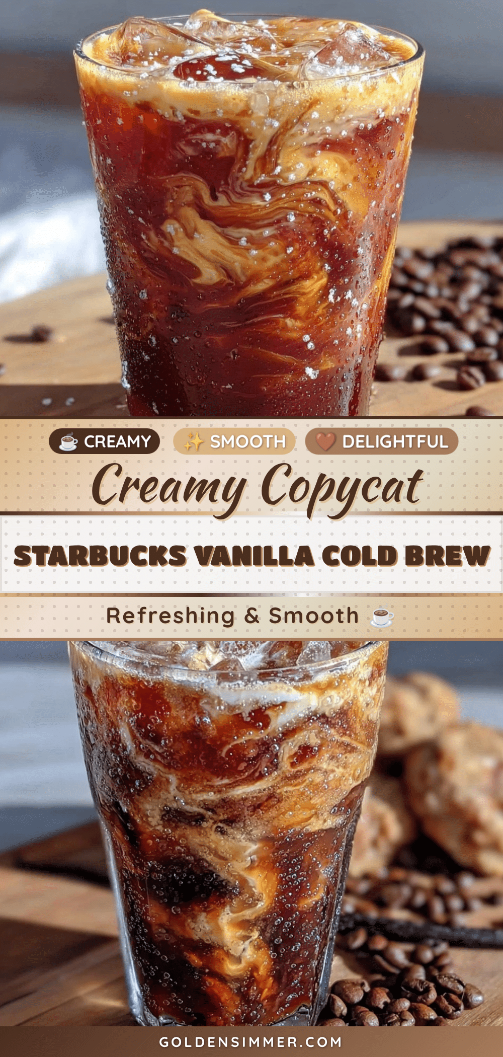 creamy copycat Starbucks vanilla sweet cream cold brew recipe
