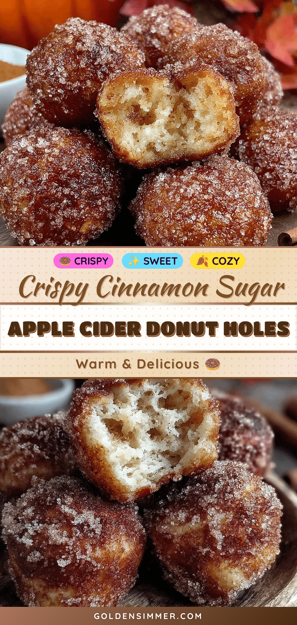 crispy apple cider donut holes recipe