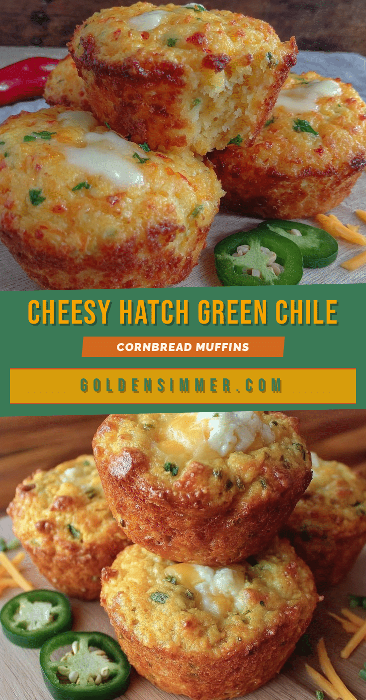 crispy Hatch green chile cornbread muffins recipe