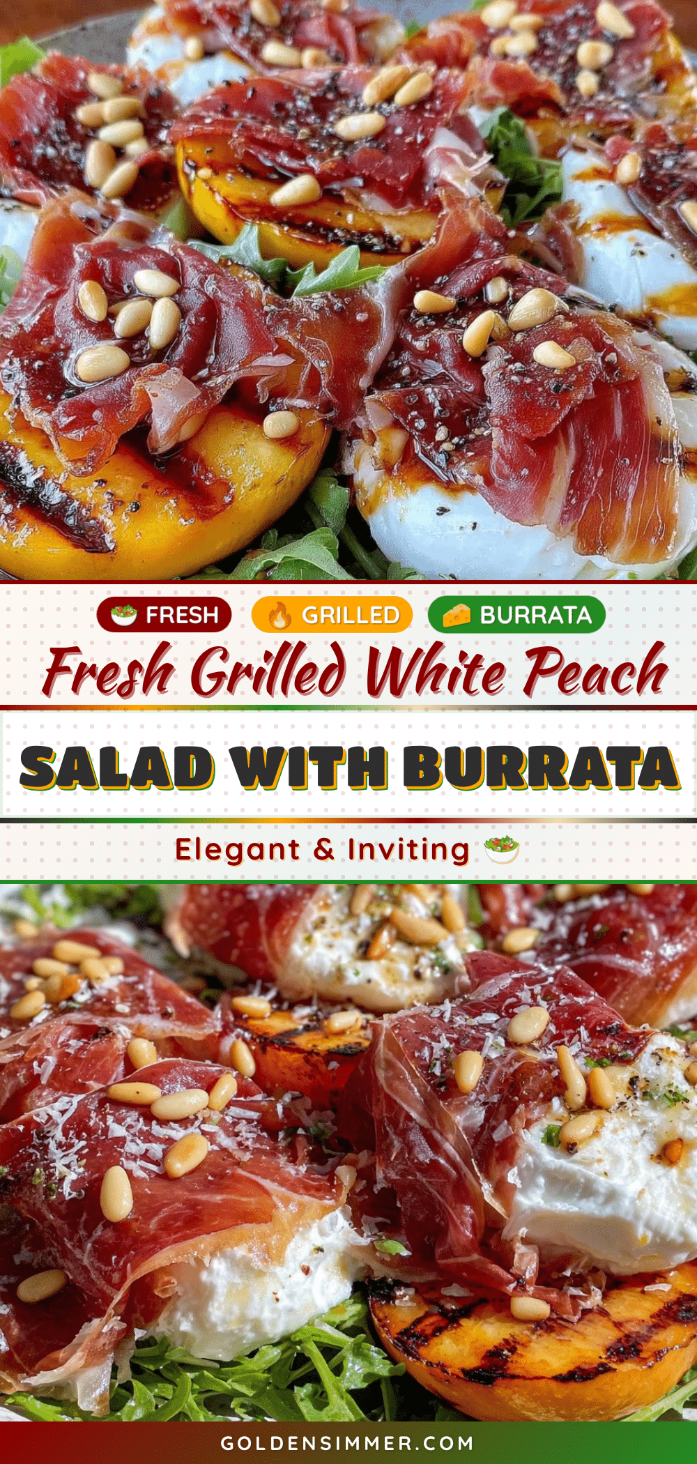 grilled white peach salad recipe