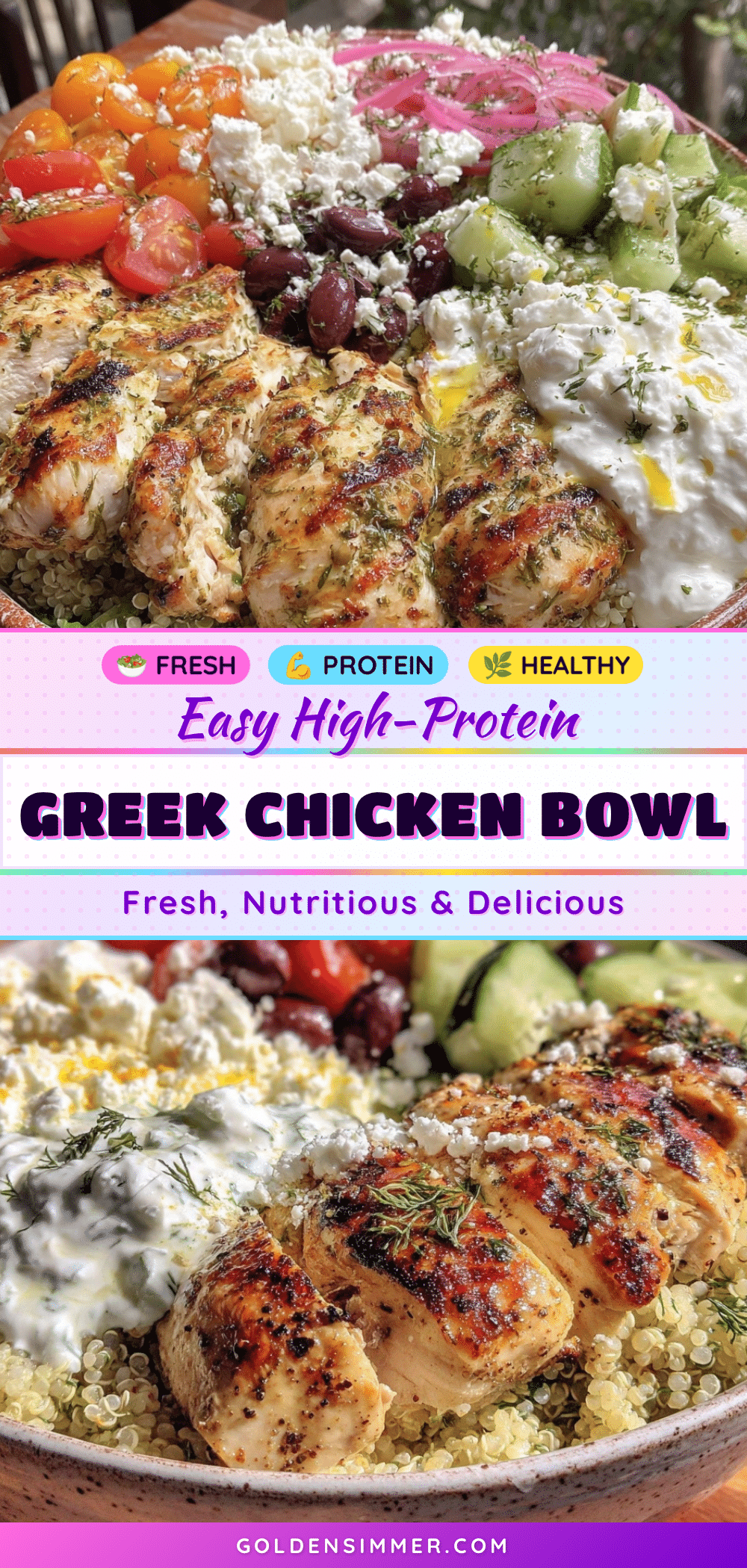high-protein greek chicken bowl recipe
