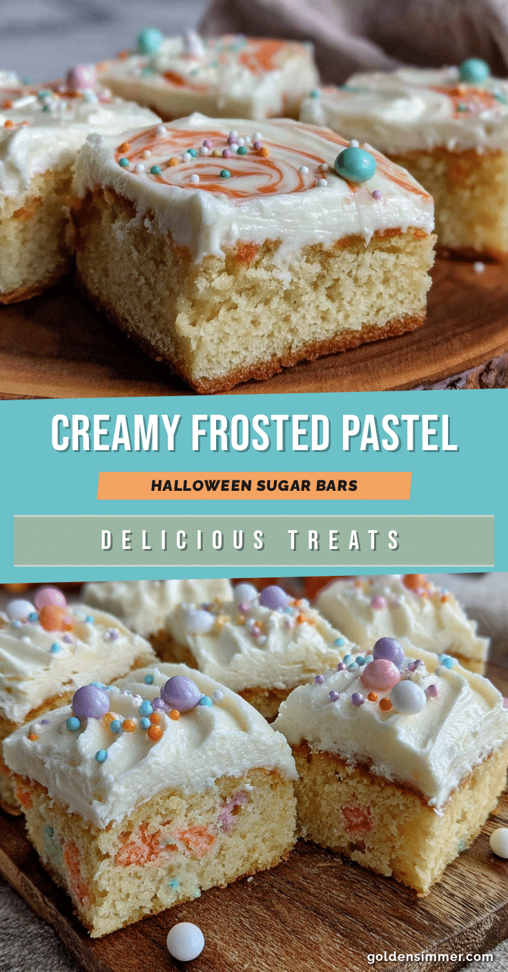 pastel halloween sugar cookie bars recipe