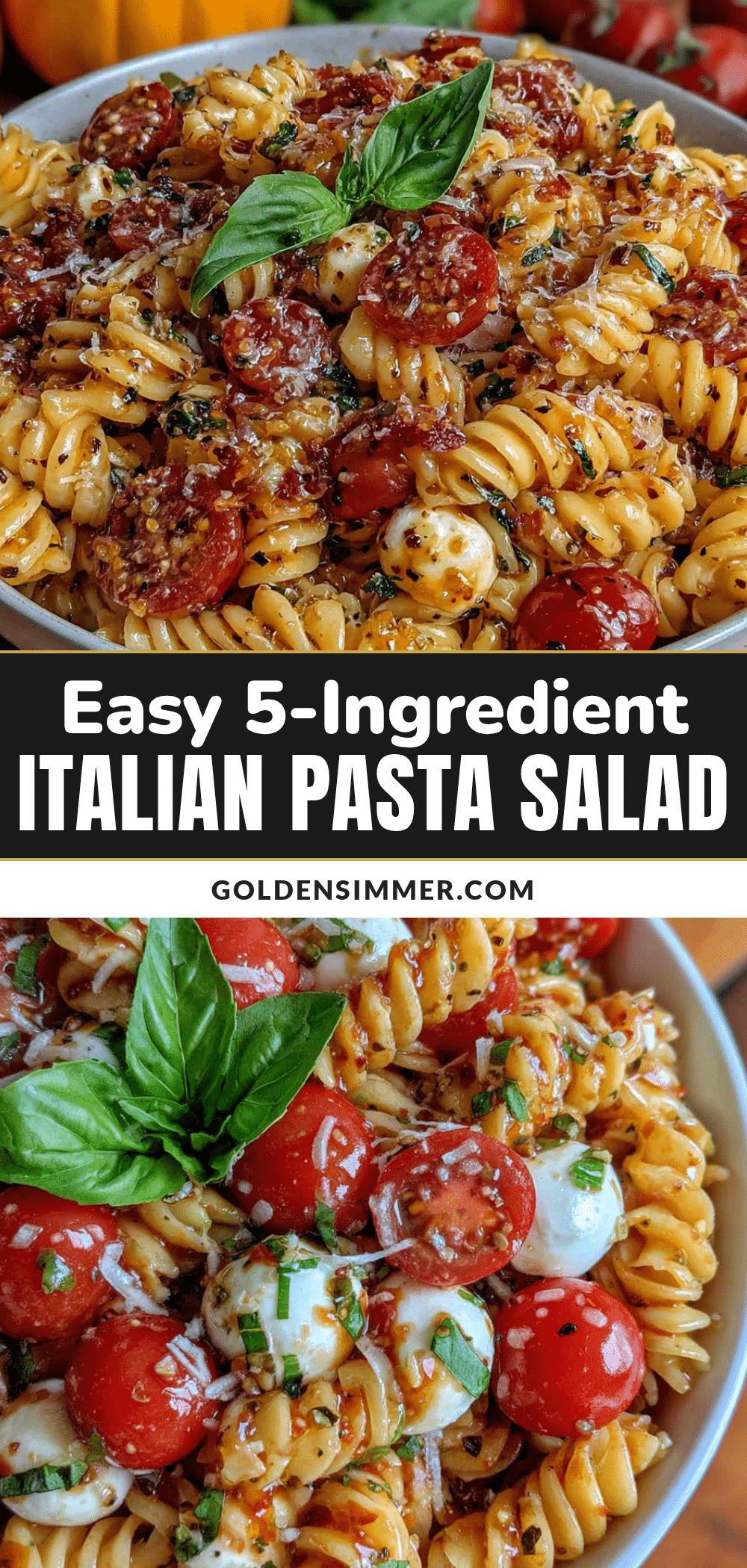 5-ingredient pasta salad with Italian dressing recipe