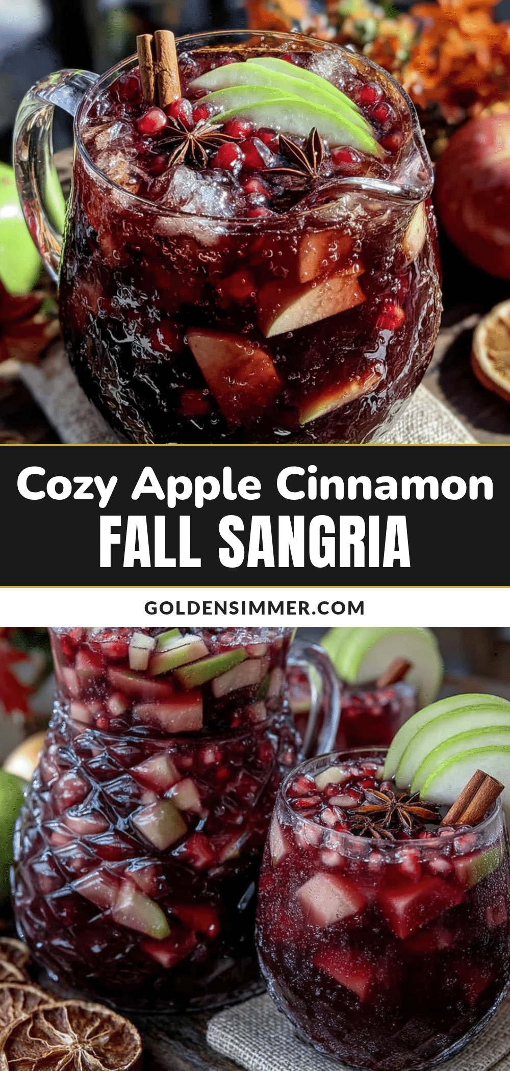 apple cinnamon fall sangria recipe