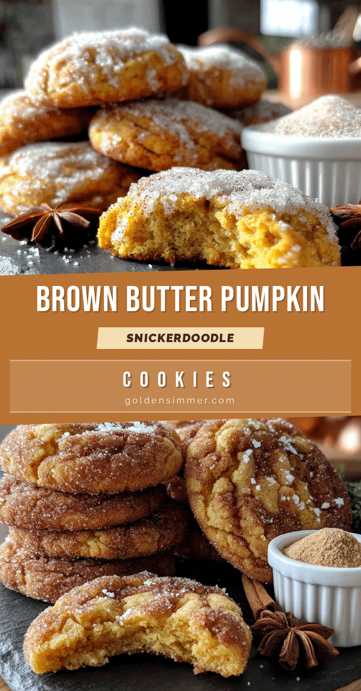 brown butter pumpkin snickerdoodle cookies recipe