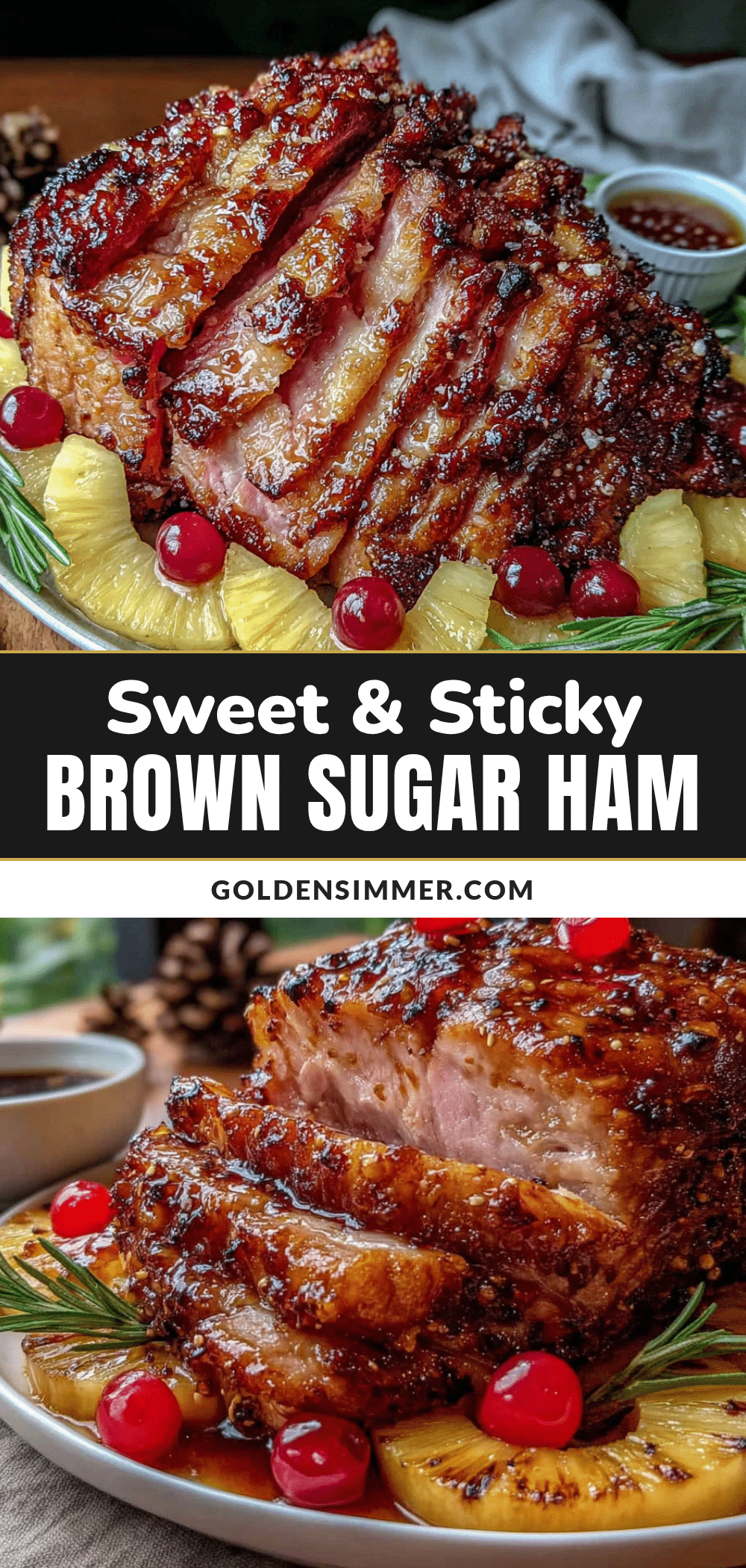brown sugar glazed ham with pineapple recipe