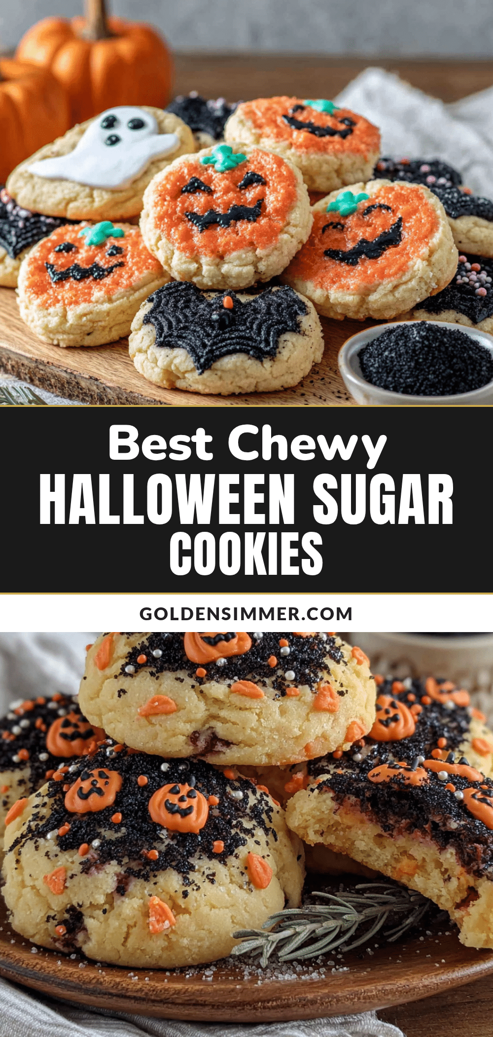 chewy Halloween sugar cookies recipe
