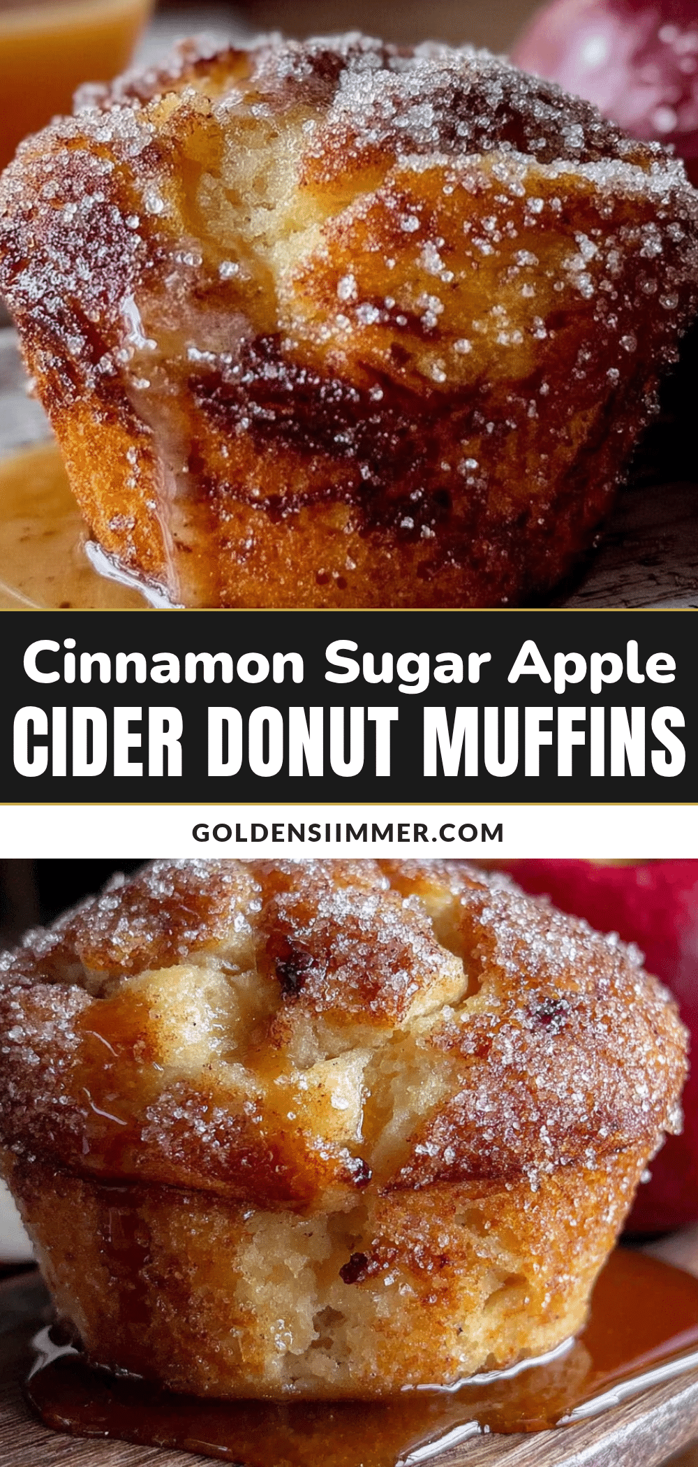cinnamon sugar apple cider donut muffins recipe