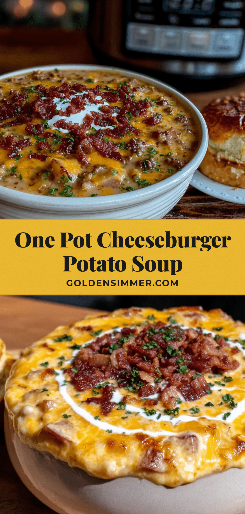 creamy cheeseburger potato soup recipe