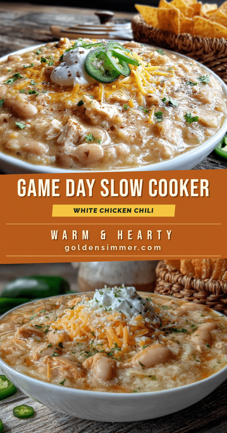 creamy crockpot white chicken chili recipe