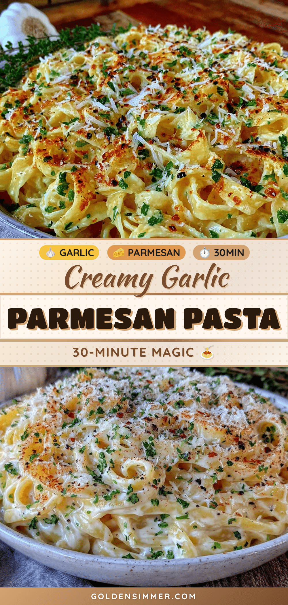 creamy garlic parmesan pasta recipe
