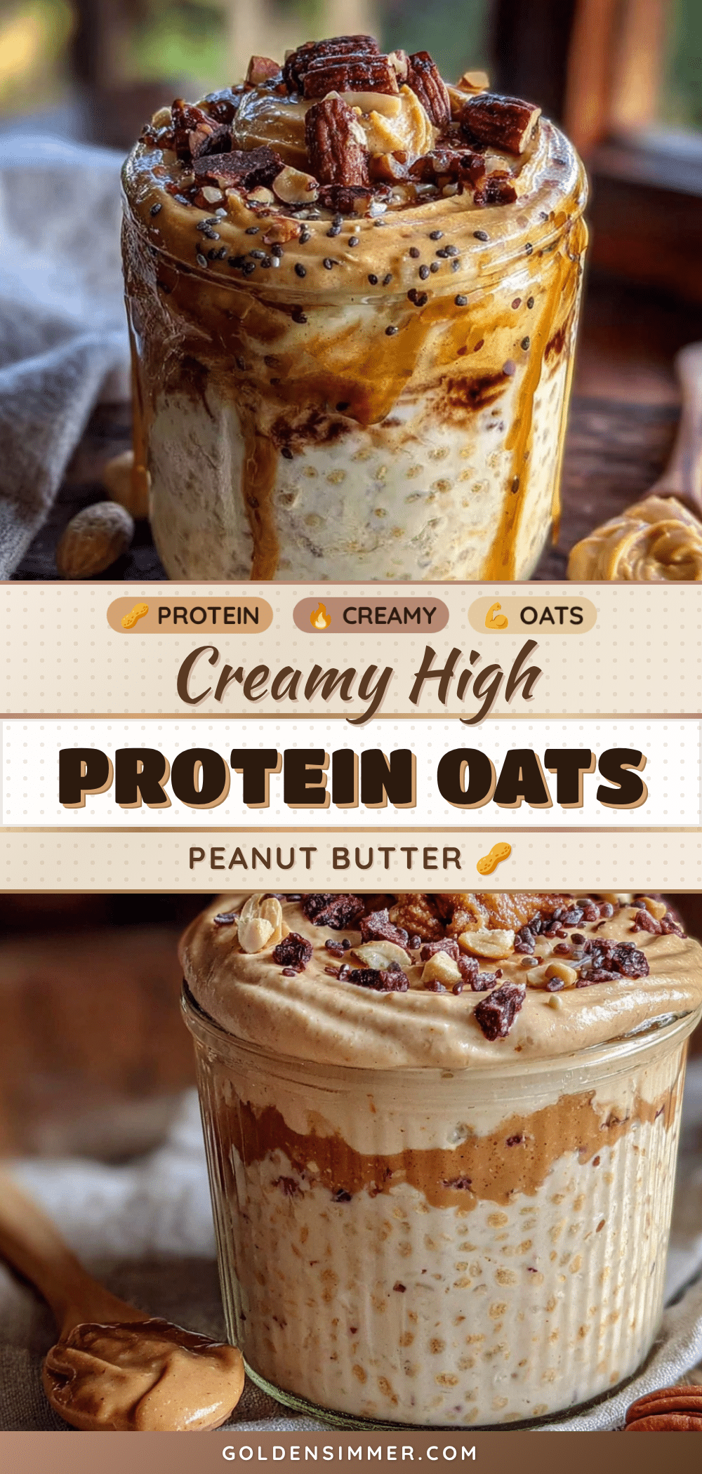 creamy high-protein peanut butter overnight oats recipe