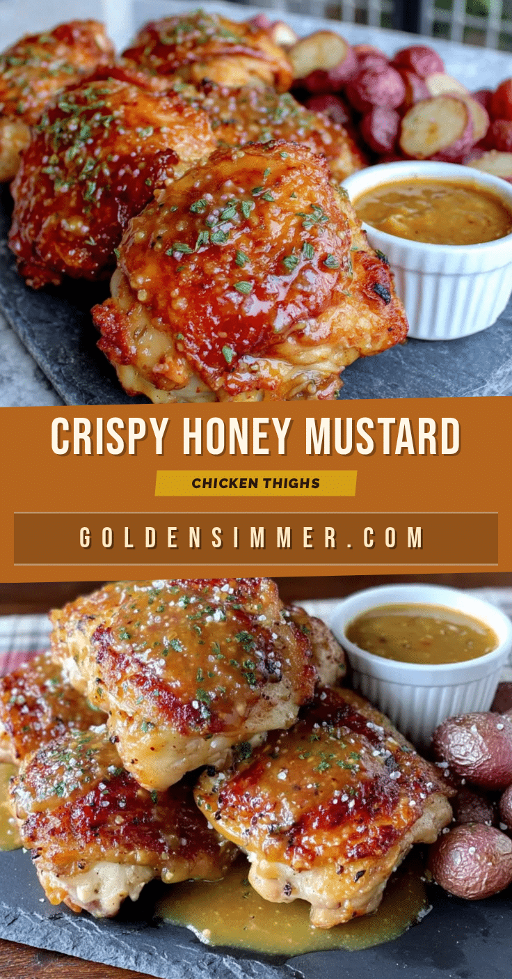 Crispy Honey Mustard Chicken Thighs recipe