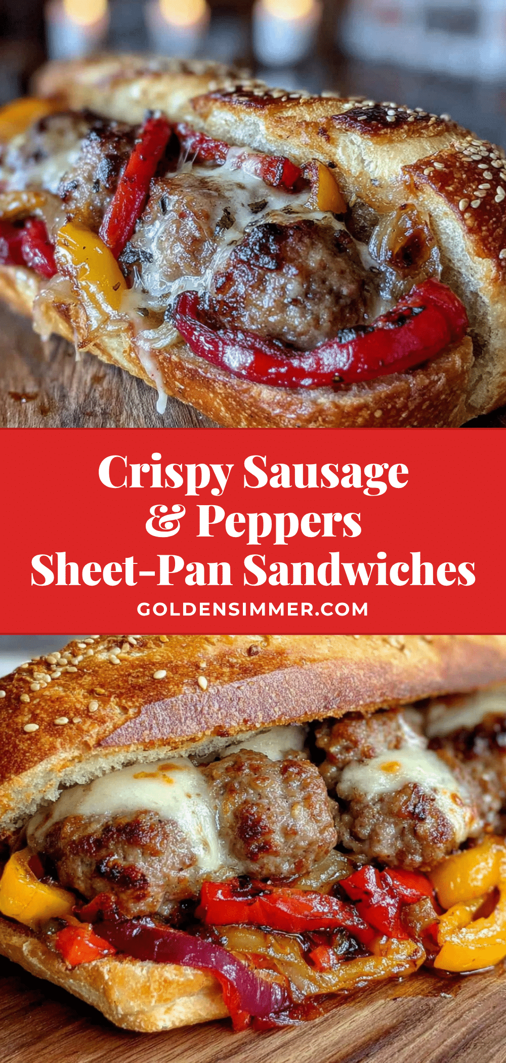 easy sausage and peppers sheet pan sandwiches recipe