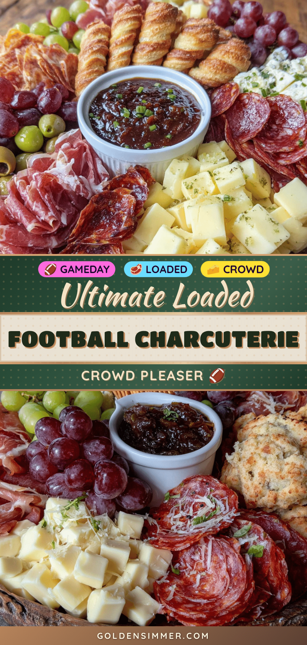 football charcuterie board recipe