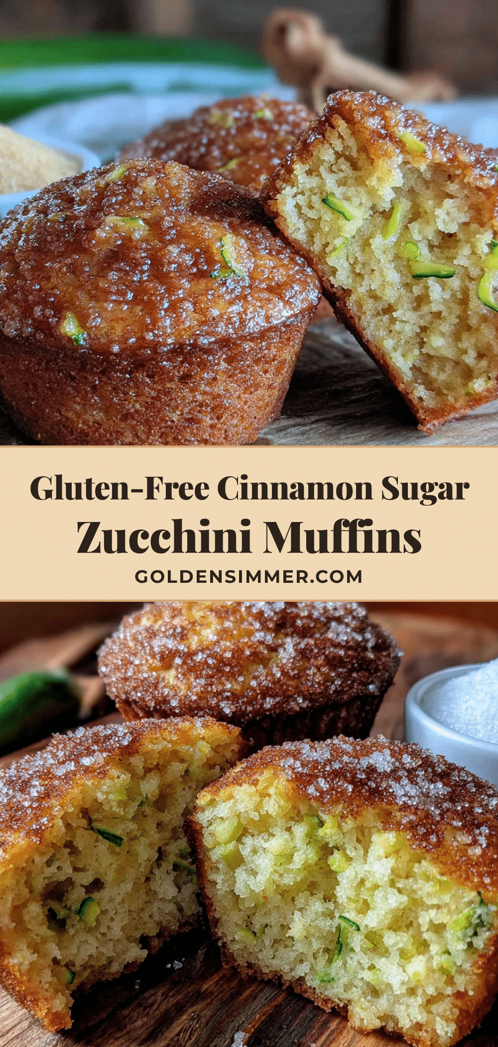 gluten-free cinnamon sugar zucchini muffins recipe