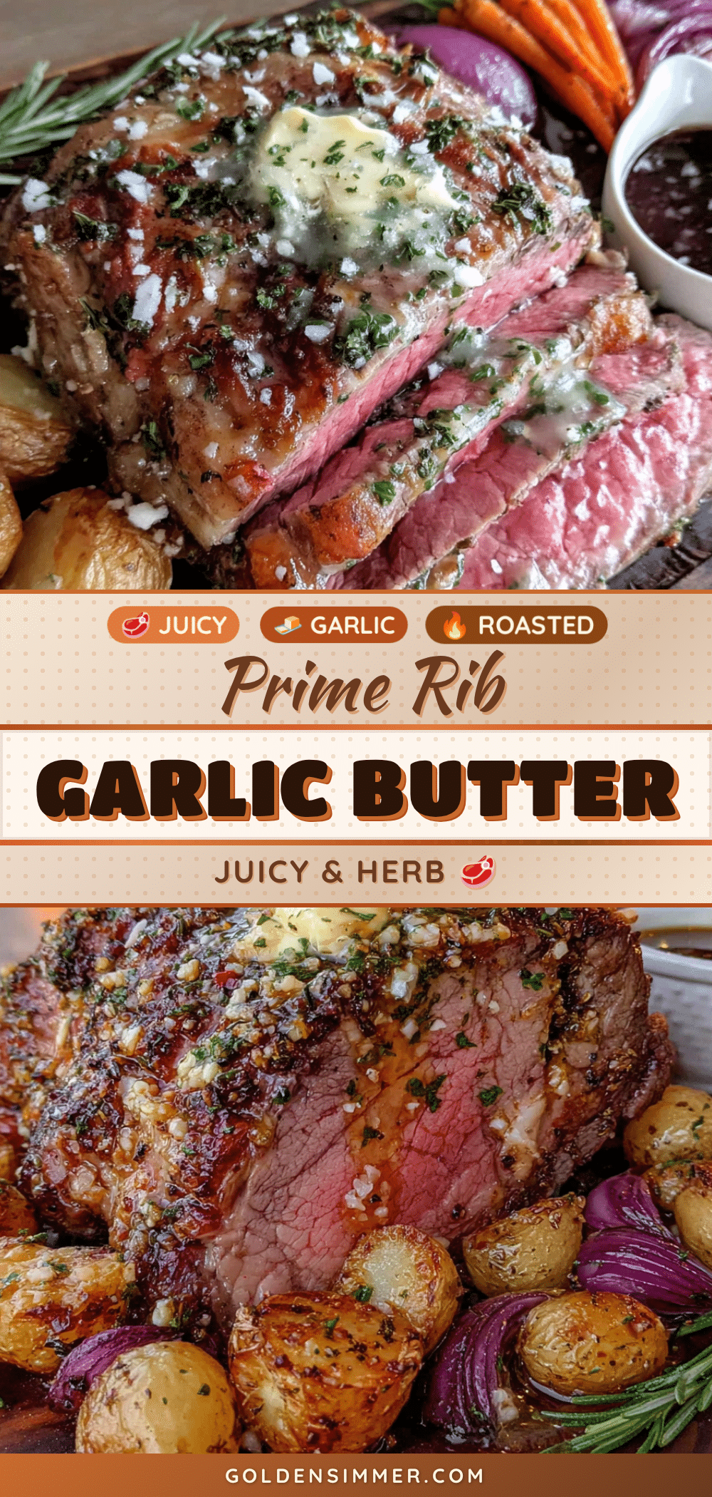 herb-roasted prime rib with garlic butter recipe