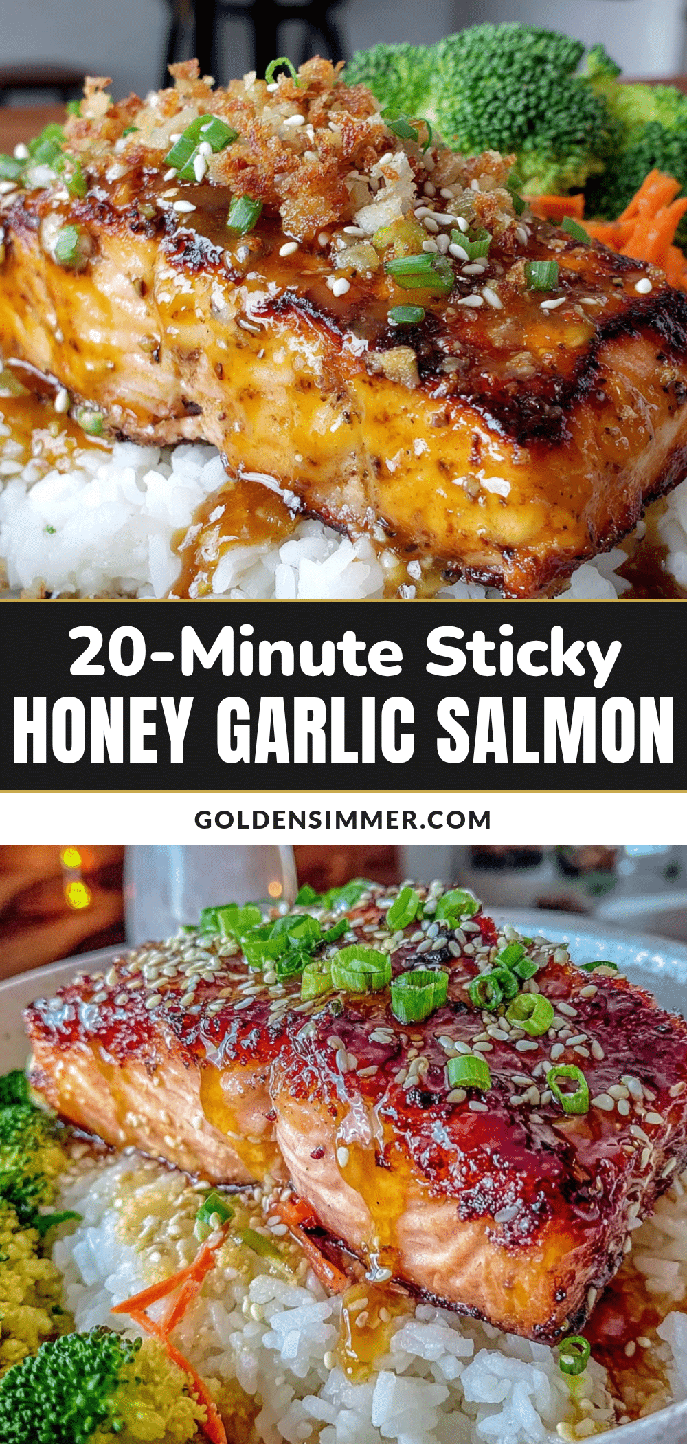 honey garlic salmon bowls recipe