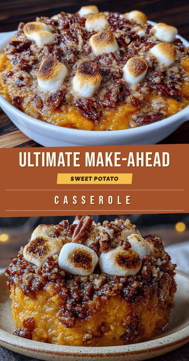 make-ahead sweet potato casserole with pecan crumble recipe