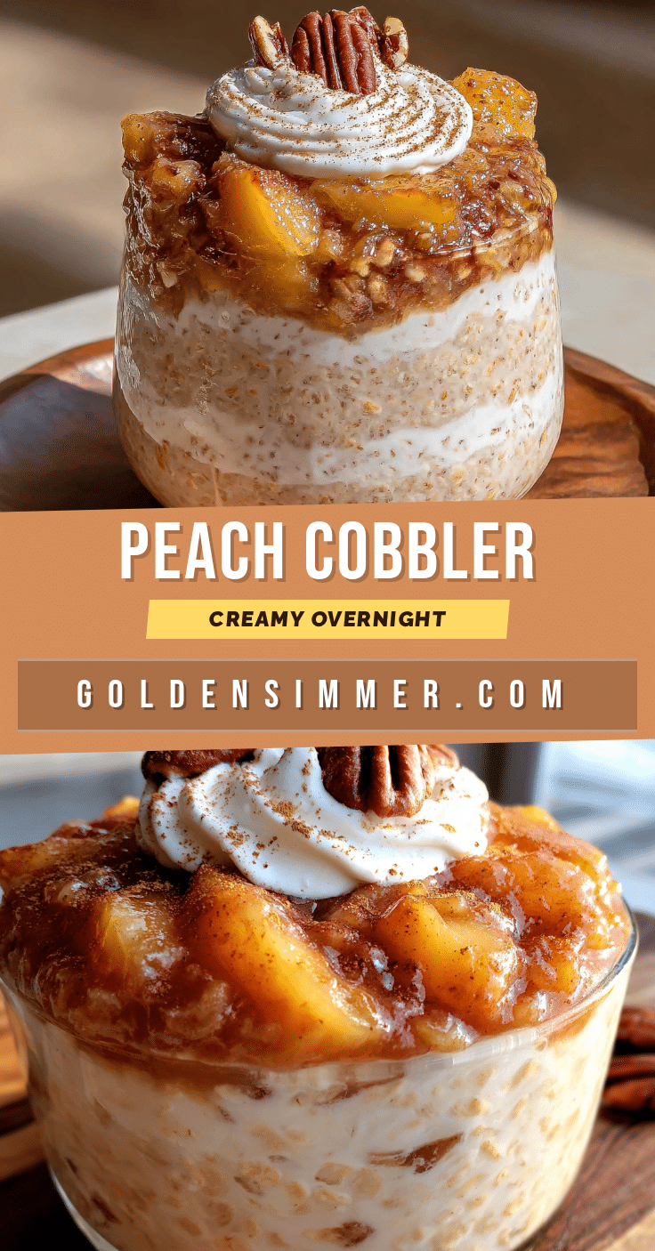 peach cobbler overnight oats recipe