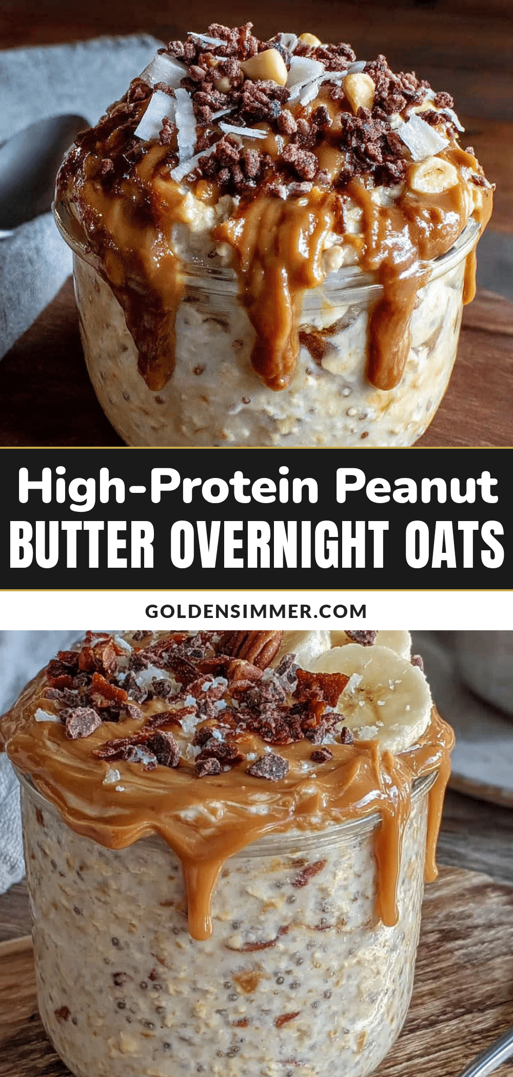 peanut butter overnight protein oats recipe