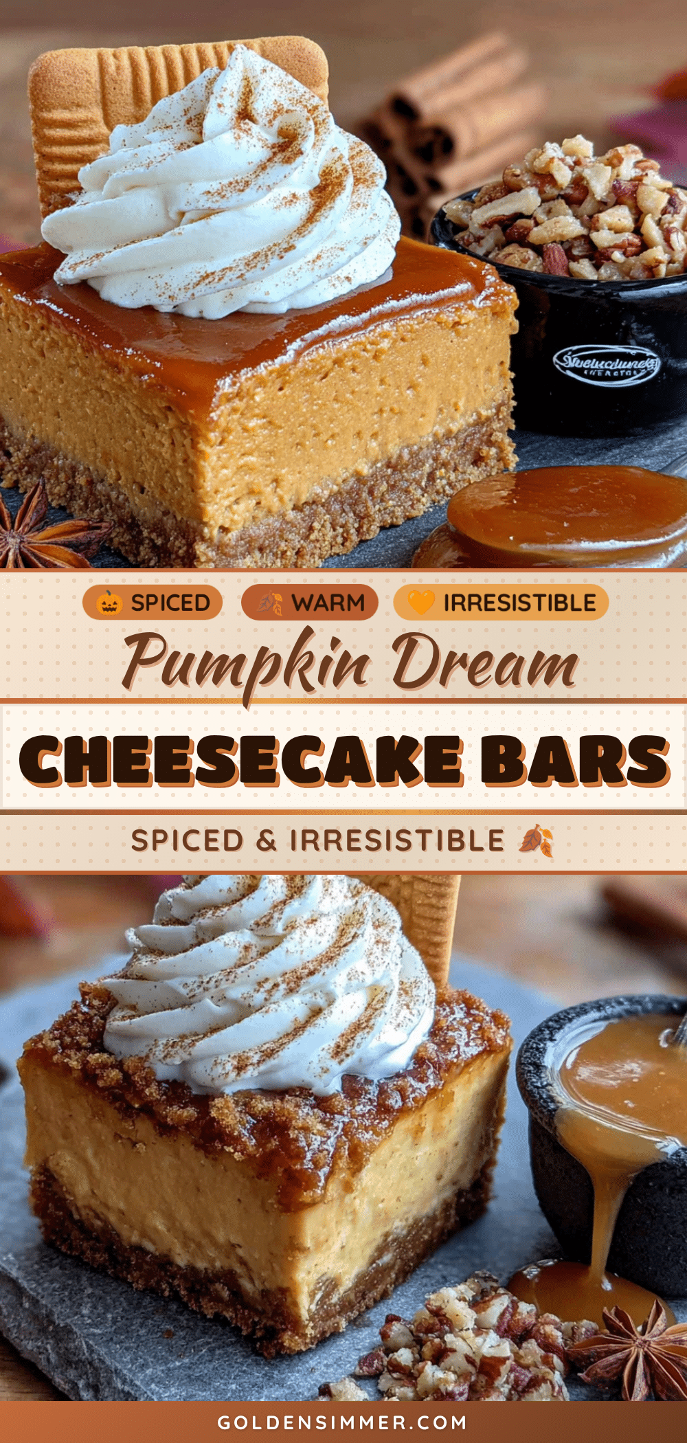 pumpkin cheesecake bars recipe