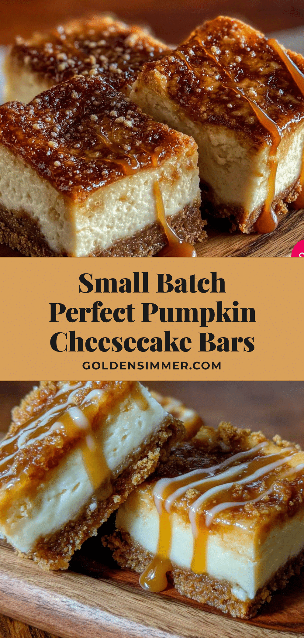 small-batch pumpkin cheesecake bars recipe