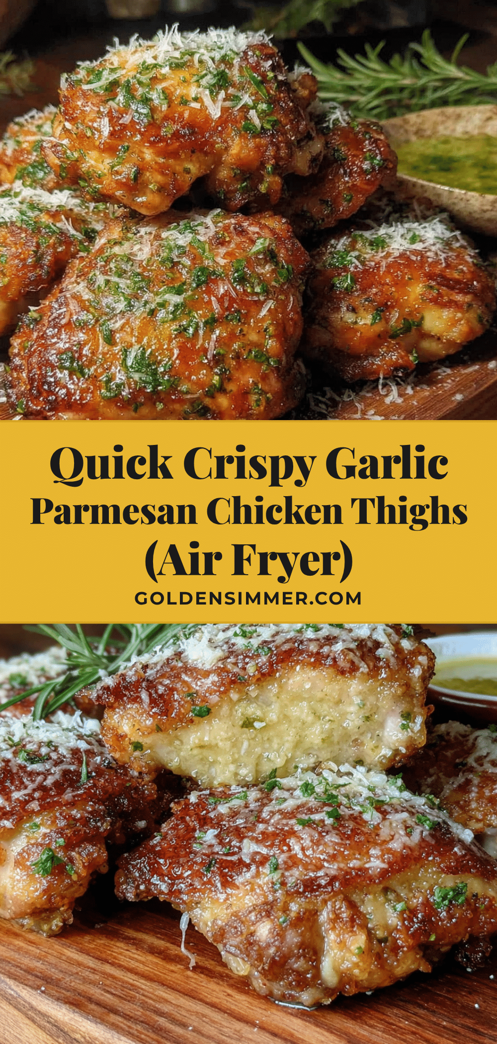 air fryer garlic parmesan chicken recipe