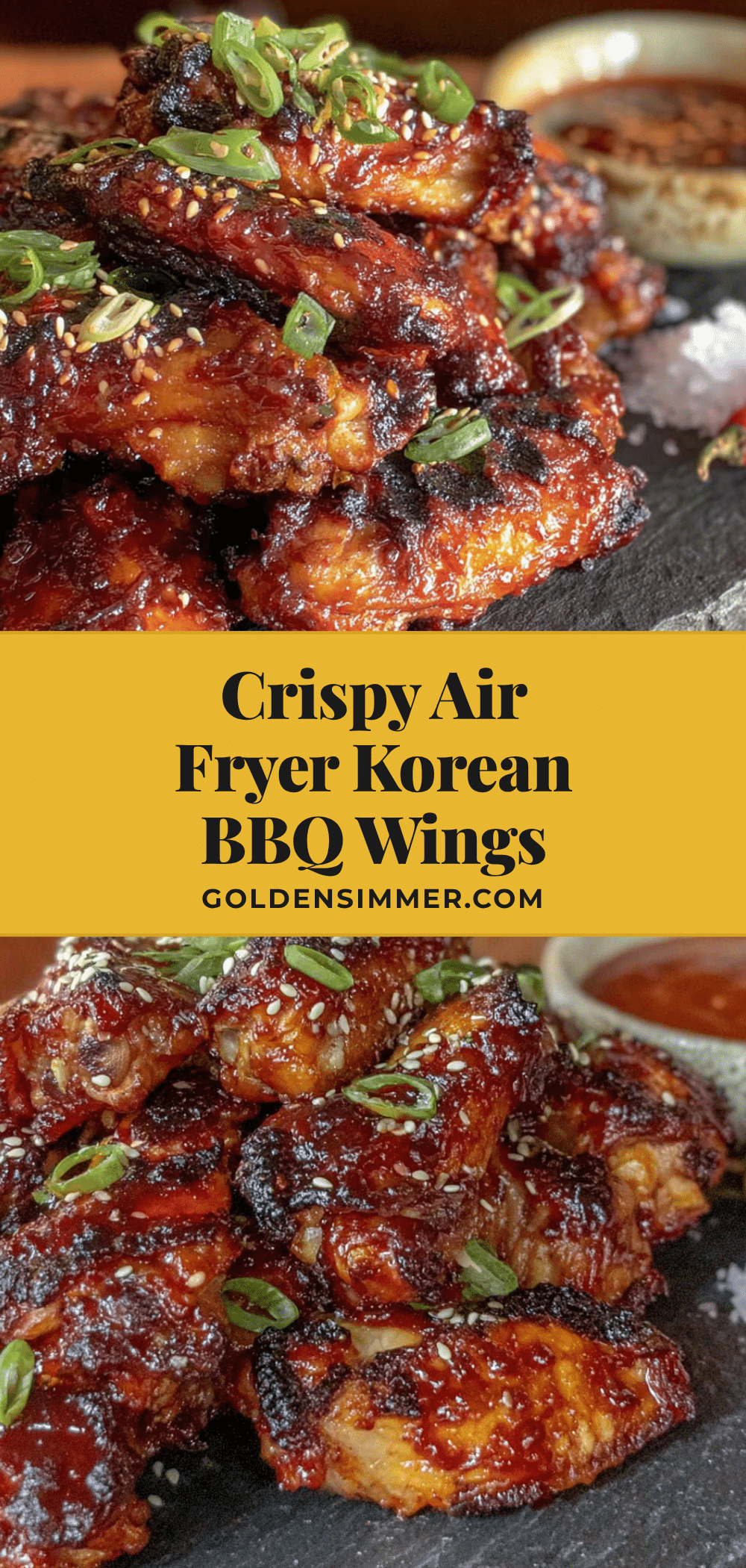 air fryer Korean BBQ chicken wings recipe