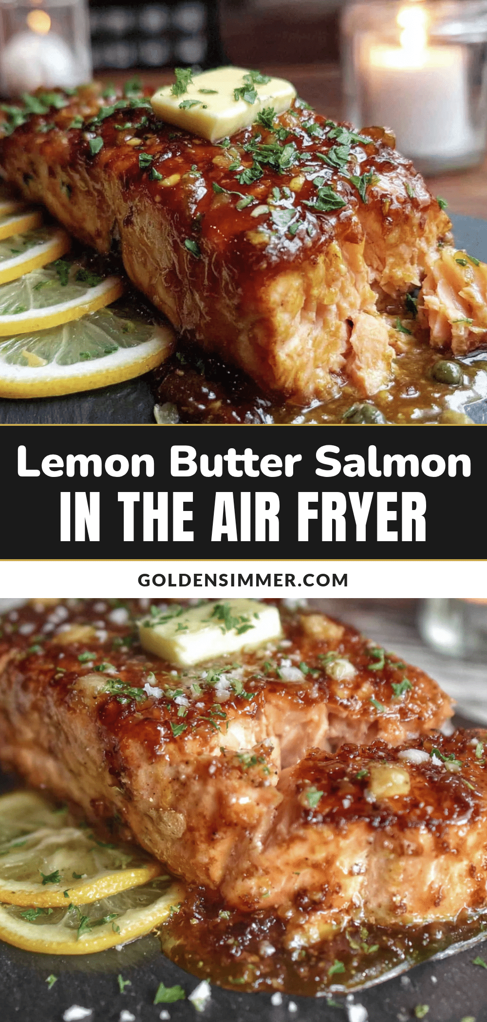 air fryer lemon butter salmon recipe