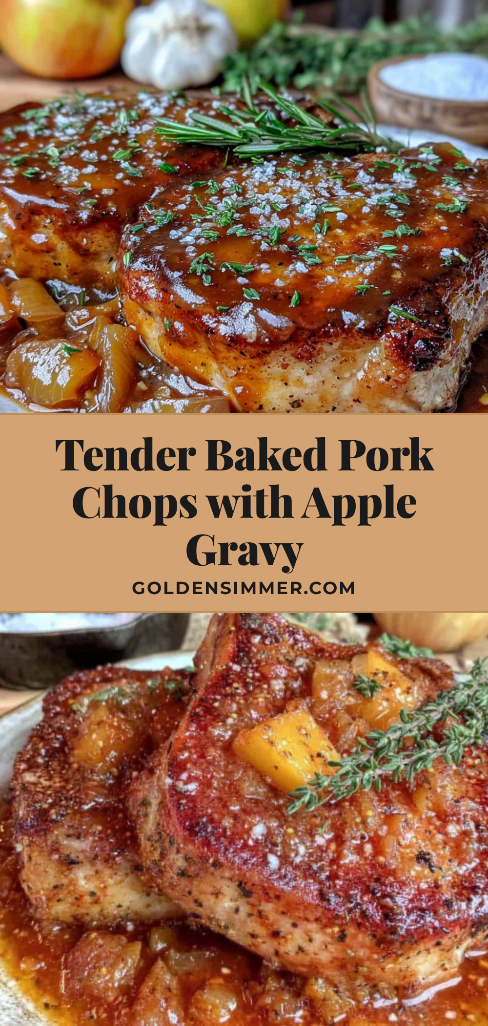 baked pork chops with apple onion gravy recipe