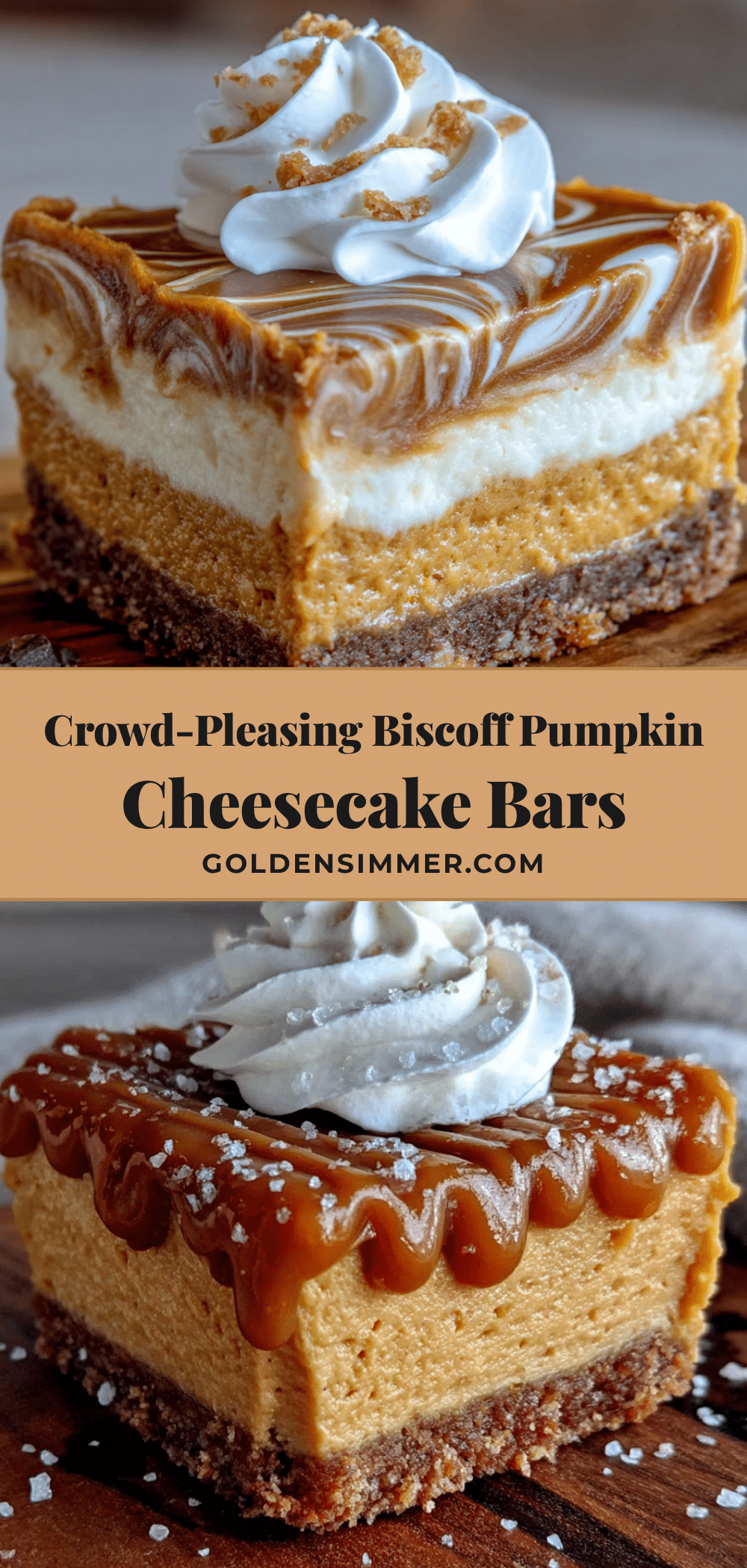 Biscoff Pumpkin Cheesecake Bars recipe