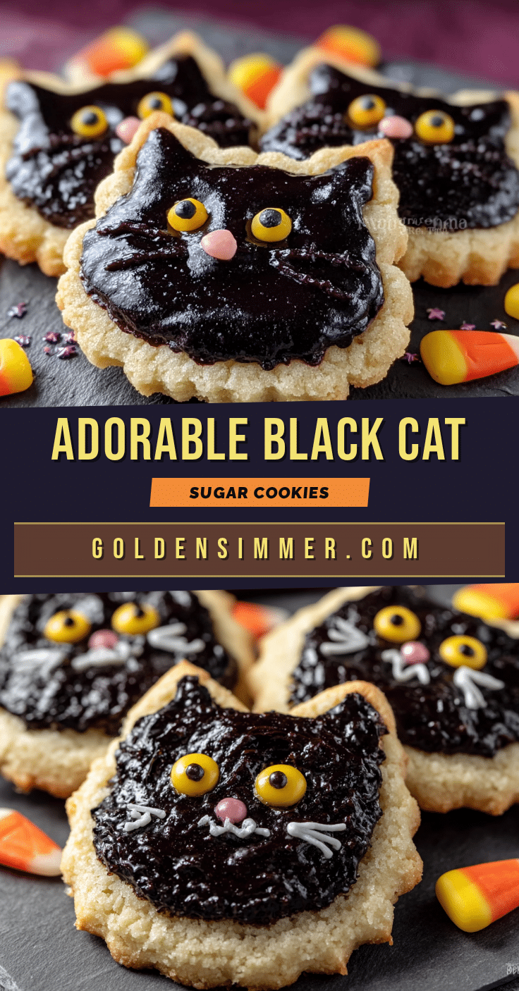 black cat sugar cookies halloween recipe