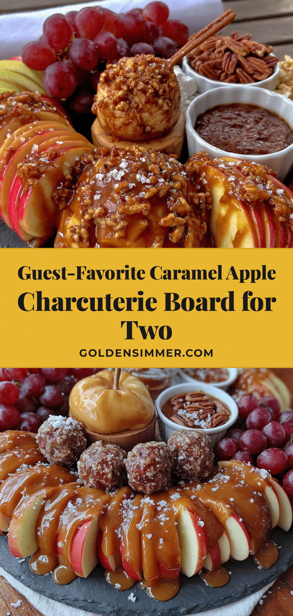 caramel apple charcuterie board for two recipe