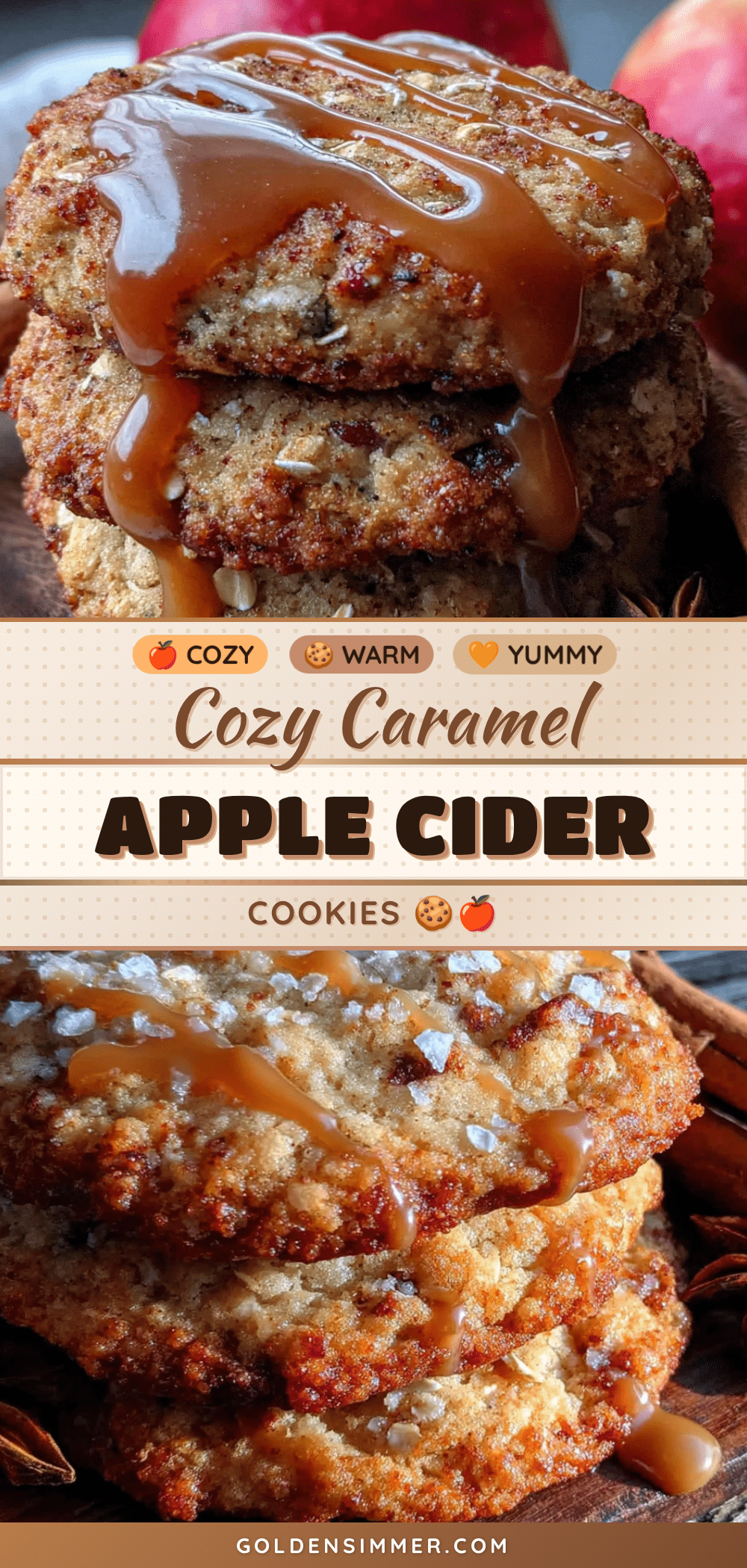 caramel apple cider cookies recipe
