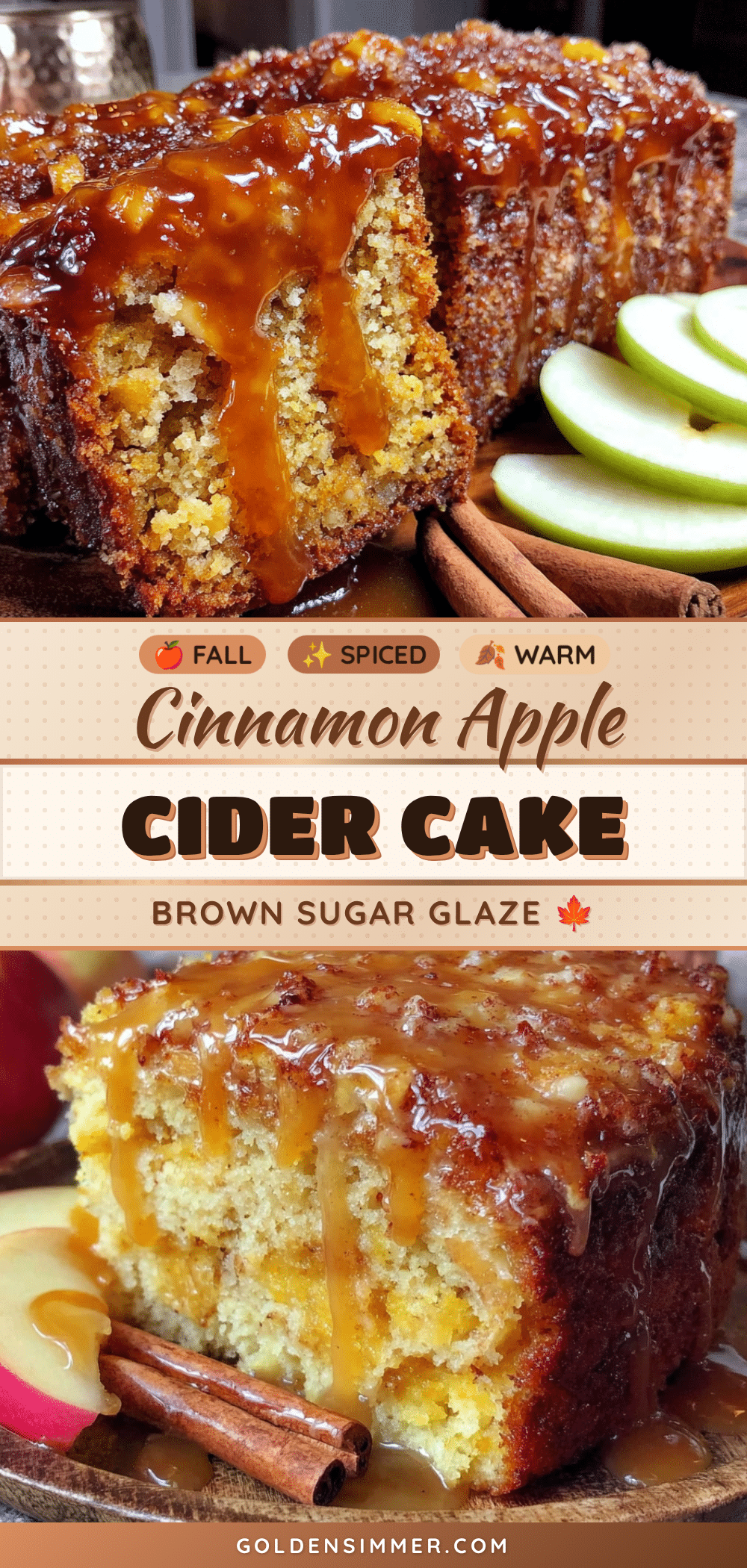 cinnamon apple cider cake recipe