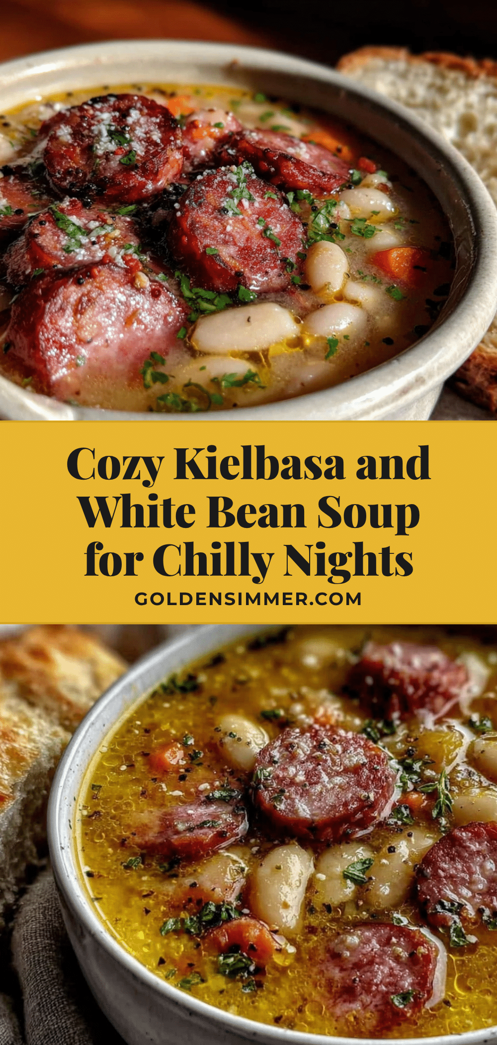 cozy kielbasa and white bean soup recipe
