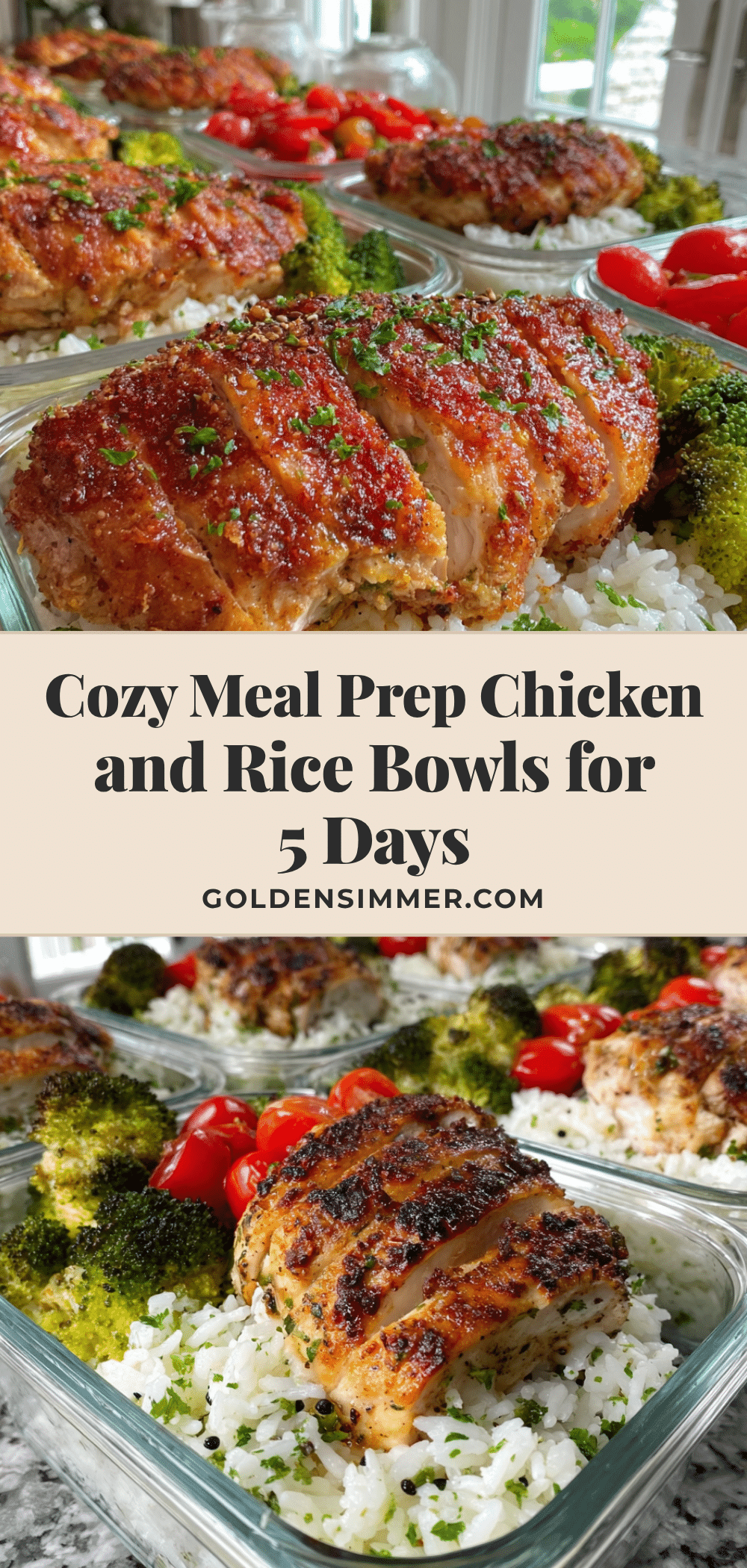 Cozy Meal Prep Chicken and Rice Bowls for 5 Days recipe