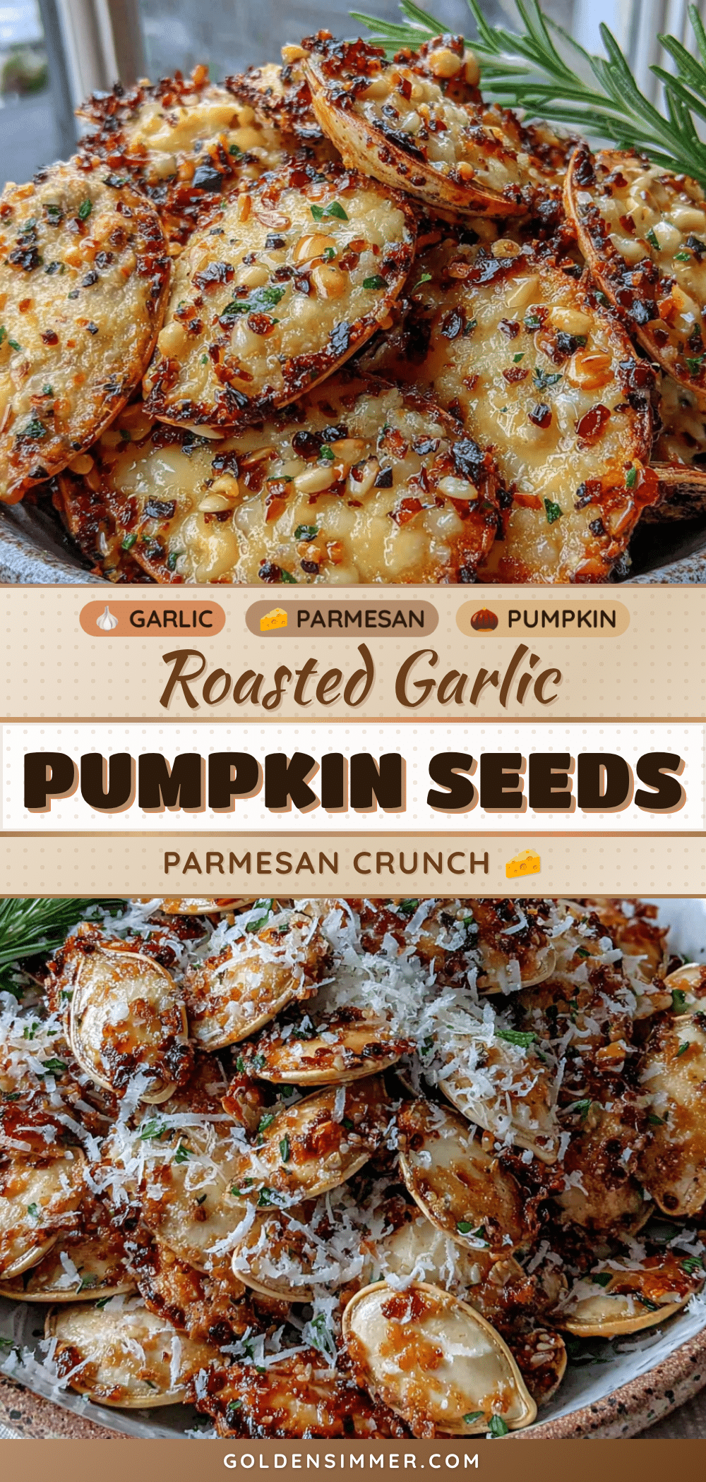 cozy roasted garlic parmesan pumpkin seeds recipe